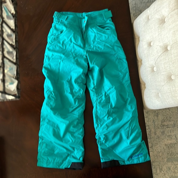 Columbia Ski Pants -teal green size 7/8 - Picture 1 of 2